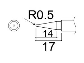 HAKKO Presto Tip 980-T-B, Tip for the Presto 980/981 HAKKO Presto Tip 980-T-B, Tip for the Presto 980/981